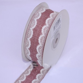 Banda decor textil 38mmx10m nalba