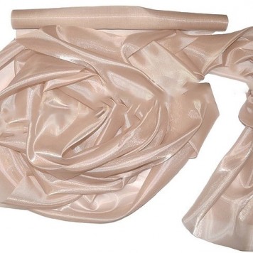Organza saten 47cmx10m bej pastel