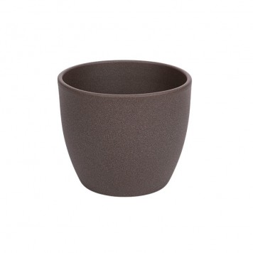 Vas ceramic Base structur 25cm taupe mat