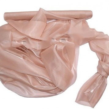 Organza saten 25cmx10m bej pudra