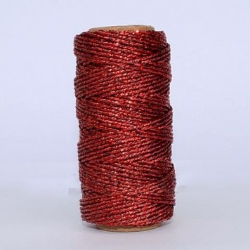 Snur lucios 25mmx25m rosu