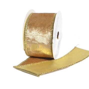 Banda decor catifea 38mmx5m auriu