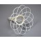 Suport buchet ratan forma floare 25cm alb