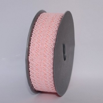 Banda decor textil 2.5cmx10m roz