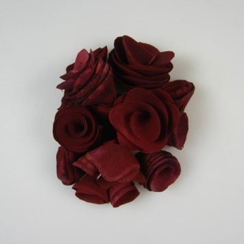 Flori din lemn 5cm bordeaux