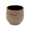 Vas ceramic Puro  20x19cm maro inchis