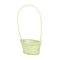 Cos oval din nuiele cu toarta 22x16x12,5/45,5cm verde