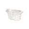 Bol din nuiele cu manere 20x14x10cm alb