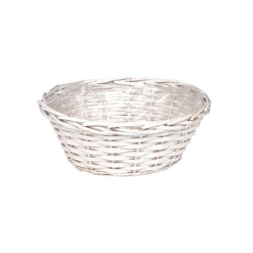 Bol din nuiele 29x12cm alb